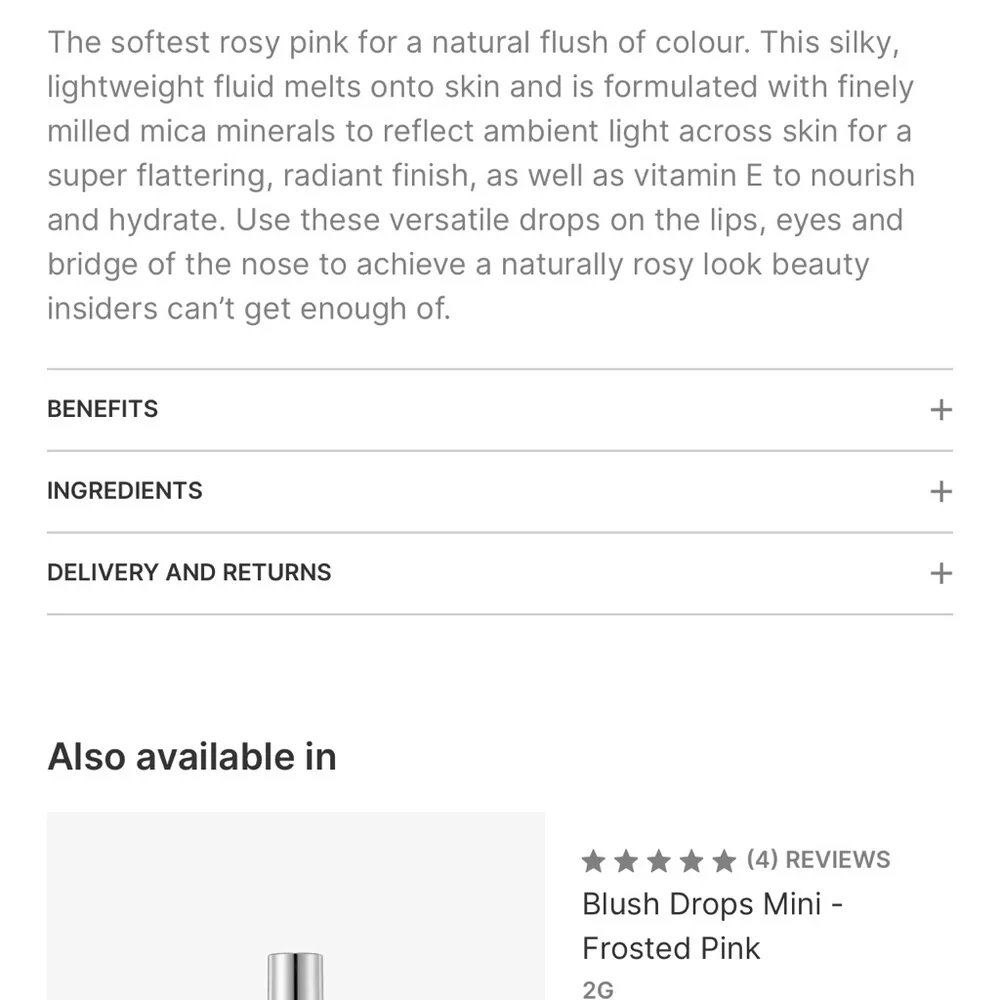 Rodial Blush Drops - Liquid Blush in Soft Pink